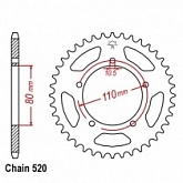 Звезда задняя JT JTR1075.36