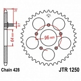 Звезда задняя JT JTR1250.56