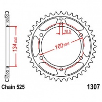 Звезда задняя JT JTR1307.46
