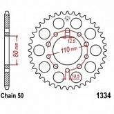 Звезда задняя JT JTR1334.39