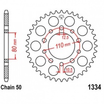 Звезда задняя JT JTR1334.43