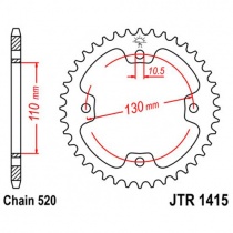 Звезда задняя JT JTR1415.37