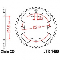Звезда задняя JT JTR1480.37