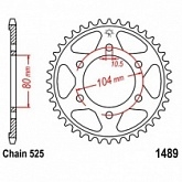 Звезда задняя JT JTR1489.39