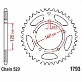 Звезда задняя JT JTR1793.45