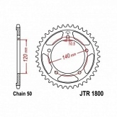Звезда задняя JT JTR1800.43 Black