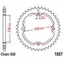 Звезда задняя JT JTR1857.42