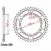 Звезда задняя JT JTR1876.42