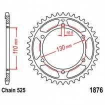 Звезда задняя JT JTR1876.43