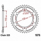 Звезда задняя JT JTR1876.45