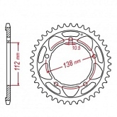Звезда задняя JT JTR1877.45