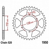 Звезда задняя JT JTR1950.48