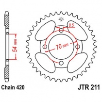 Звезда задняя JT JTR211.41