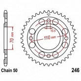 Звезда задняя JT JTR246.37