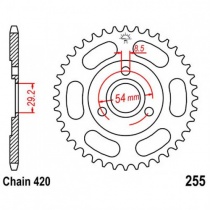 Звезда задняя JT JTR255.42