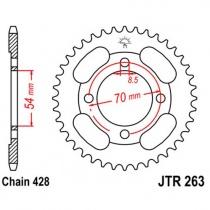 Звезда задняя JT JTR263.38
