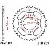 Звезда задняя JT JTR263.42