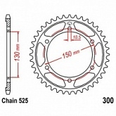 Звезда задняя JT JTR300.43