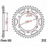 Звезда задняя JT JTR312.38
