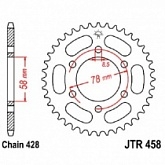 Звезда задняя JT JTR458.37