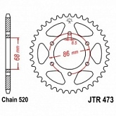 Звезда задняя JT JTR473.40