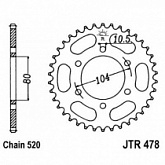 Звезда задняя JT JTR478.46 Black