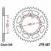 Звезда задняя JT JTR487.37