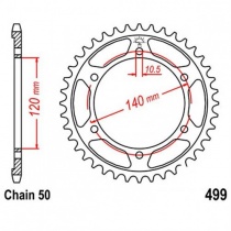 Звезда задняя JT JTR499.52
