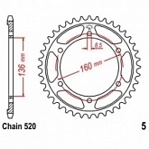 Звезда задняя JT JTR5.41