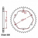 Звезда задняя JT JTR761.38