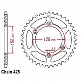 Звезда задняя JT JTR797.57