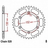 Звезда задняя JT JTR8.51