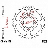Звезда задняя JT JTR802.50