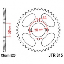 Звезда задняя JT JTR815.38