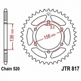 Звезда задняя JT JTR817.46