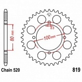 Звезда задняя JT JTR819.46