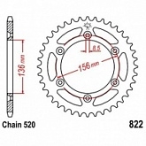 Звезда задняя JT JTR822.42