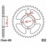 Звезда задняя JT JTR832.37