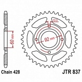 Звезда задняя JT JTR837.39