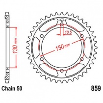 Звезда задняя JT JTR859.47
