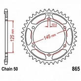 Звезда задняя JT JTR865.49