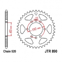 Звезда задняя JT JTR890.42