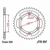 Звезда задняя JT JTR897.51SC
