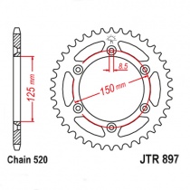 Звезда задняя JT JTR897.51SC