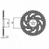 Звезда задняя Sunstar 1-2044-42