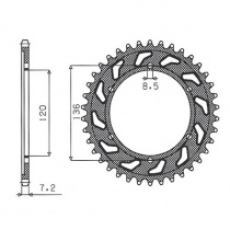 Звезда задняя Sunstar 1-2502-57