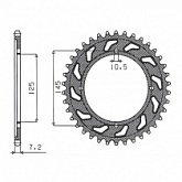 Звезда задняя Sunstar 1-2539-59