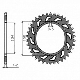 Звезда задняя Sunstar 1-2622-48