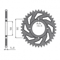 Звезда задняя Sunstar 1-3079-45