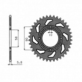 Звезда задняя Sunstar 1-3082-31